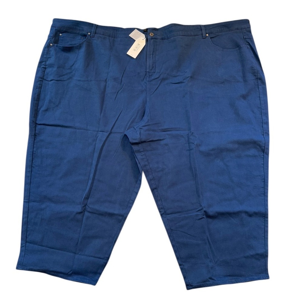 Universal Standard‎ Women's 40 Blue Fade Out Cropped Capri Pants